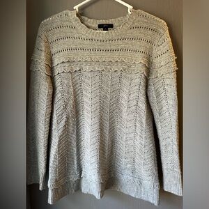 J.Crew Light Gray Crew Neck Sweater - Light weight. Lots of life left.